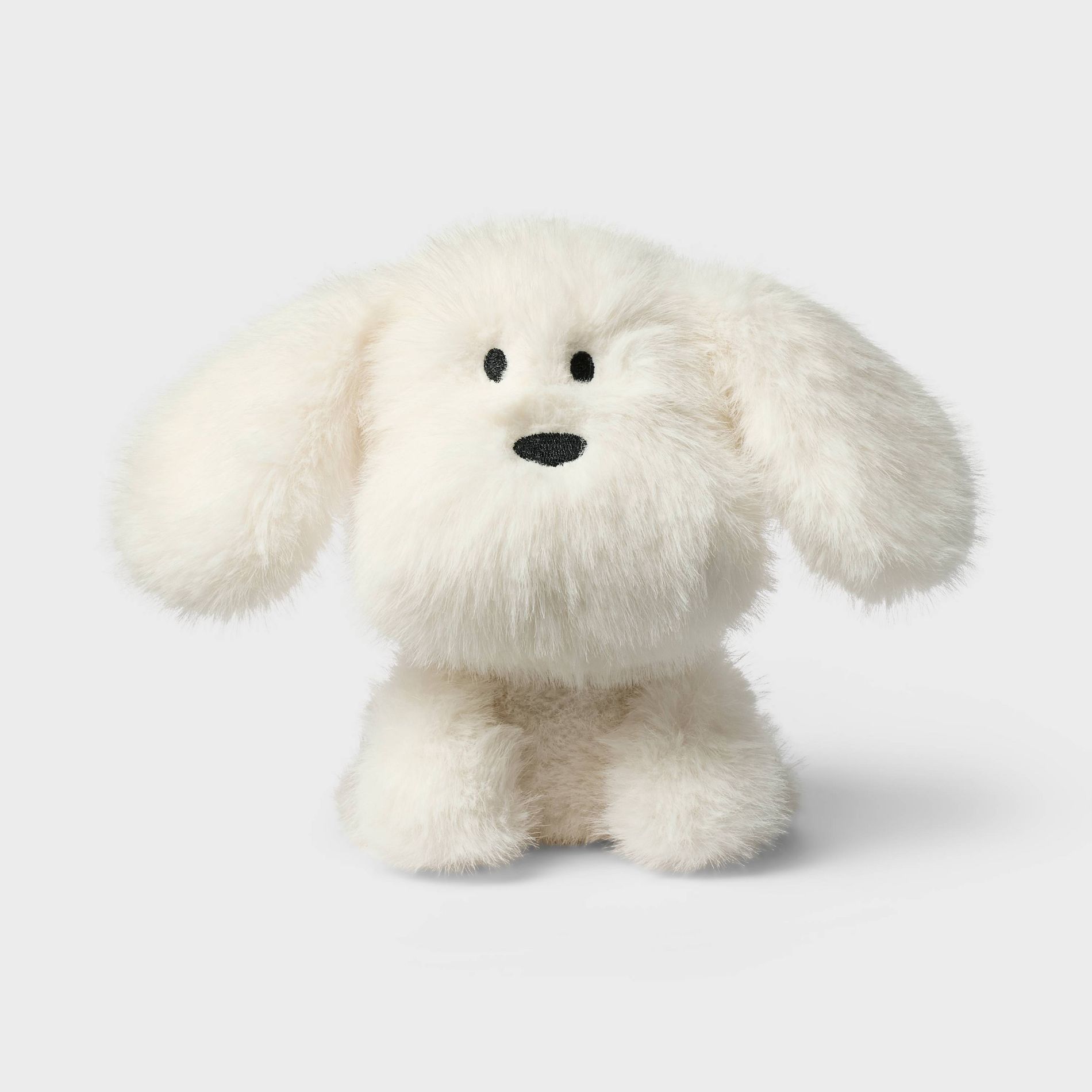 6" Fluffy White Dog Stuffed Animal - Gigglescape™