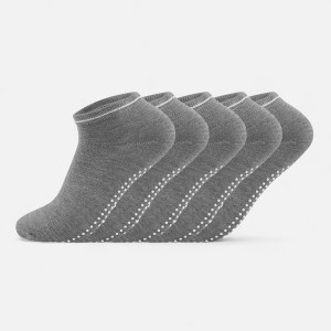 Anna-Kaci Women's 5-Pack Ankle Grip Socks with Non-Slip Soles for Everyday Indoor Comfort - 1 of 2