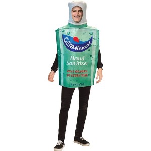 Imposta Costumes Adult Germinator Hand Sanitizer Bottle Costume Bodysuit Green One Size - 1 of 1