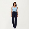 Anna-Kaci Active Women's High Waist Wide Leg Pants with Drawstring Tie and Soft Stretch Fabric - Medium, Navy - 3 of 4
