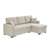 84'' L-Shaped Sectional Sofas Upholstered Sleeper Sofa with Storage Under Chaise and Reversible L/R - 3 of 4