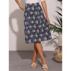 INSPIRE CHIC Women's Print Floral Peasant Elastic Waist A-Line Midi Skirts - 3 of 4