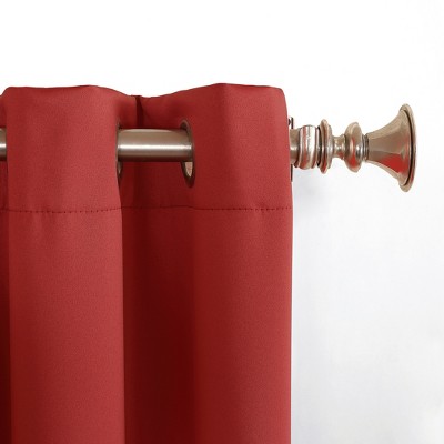 Brick Red Room Darkening Grommet Curtain Panel, 40 x 84 Inch