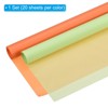 Unique Bargains Decorative DIY Craft Bouquet Gift Packaging Wrap Paper 22.4" x 22.4" 40 Sheets Bean Green Orange - 3 of 4