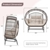 Buenhomino 2-Person Egg Chair Glider Rocking Chair - 3 of 4