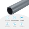Unique Bargains Water Plumb DIY Crafts High Impact Rigid Round Pipes 8" Length - 3 of 4