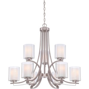 Minka Lavery Minka Parsons Studio 31 1/2" Wide Brushed Nickel 9-Light Chandelier - 1 of 3
