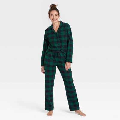 plaid pajama set