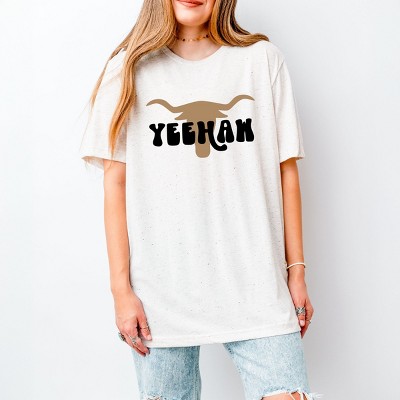 Simply Sage Market Yeehaw Bull Short Sleeve Tee - XS - Oatmeal