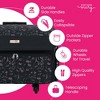 Everything Mary XL 4 Wheel Collapsible Deluxe Rolling Sewing Machine Storage Case, Black & Floral - 4 of 4