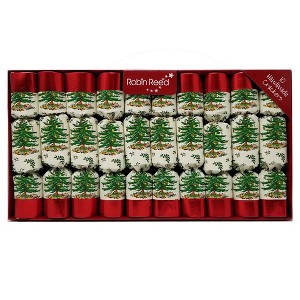 Robin Reed English Holiday Christmas Crackers – Spode Tree Design, Set of 10, 8.5" Each, Ages 13+ - 1 of 4
