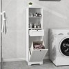 GDFStudio Kashton Modern Slim Bathroom Storage Cabinet with Removable Laundry Bag - 2 of 4