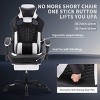 Ergonomic Massage Gaming Chair with Lumbar Support, Reclining Swivel Computer Chair with Footrest & Headrest for Home Office-Cuddlewood - 2 of 4