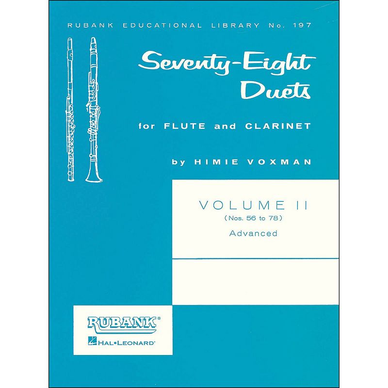 Hal Leonard Rubank 78 Duets for Flute And Clarinet Vol 2 Advanced, 1 of 2