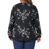 Agnes Orinda Women's Plus Size Floral Print Square Neck Long Sleeve Pleated Casual Tunic Blouses - 4 of 4