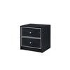 Royal Hampton Table with 2 Storage Drawers and Intricate Trimming, Black - 3 of 4