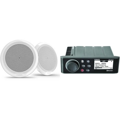 Fusion MS-RA70 Marine System w/Bluetooth & 1 Pair EL-F653W - White