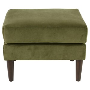 Pillowtop Ottoman in Regal Moss - Skyline Furniture , Royal Green