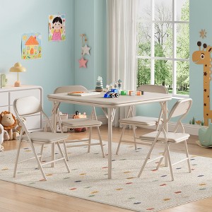 Kids Folding Table and Chairs Set, Toddlers Children's Activity Table and Chairs Set for Dining Room,Daycare,Classrooms - 1 of 4
