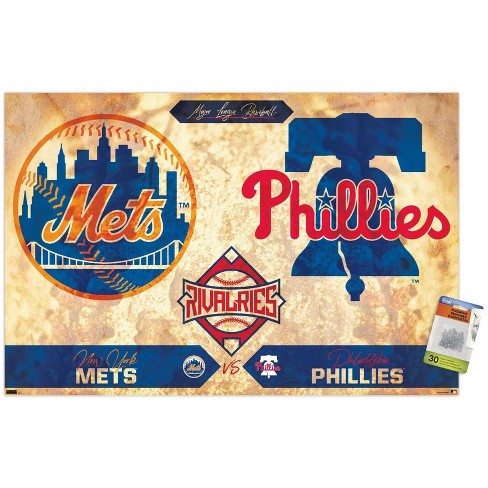 MLB Philadelphia Phillies - Drip Helmet 22 Wall Poster with Push Pins,  14.725 x 22.375 