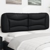 vidaXL Headboard Cushion Hanging Upholstered Bed Back Pillow Faux Leather - Black 59.8" - 2 of 4