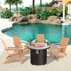 WestinTrends Ashore Modern Folding Poly Adirondack Chair With Square Fire Pit Table Set - 2 of 4