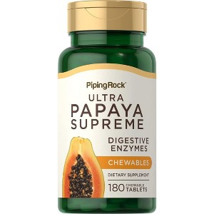 Piping Rock Ultra Papaya Enzyme Supreme | 180 Chewable Tablets - 1 of 2