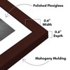 Americanflat 13x19 Picture Frame with Polished Plexiglass - Set of 2 - Use as 11x17 Frame with Mat or 13x19 Frame Without Mat - Mahogany - 3 of 4