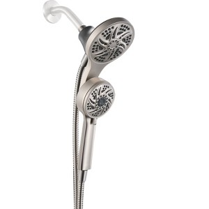 Cobbe 2-in-1 Dual Shower Head, 6-Spray Detachable Round Handheld Shower Head - 1 of 4