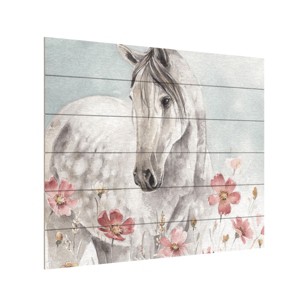 Trademark Fine Art - Lisa Audit 'Wild Horses I' Wood Slat Art - 1 of 4