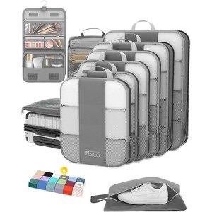 10 Set Compression Packing Cubes Travel Essentials,Compressible Expandable Packing Cubes Suitcase - 1 of 4