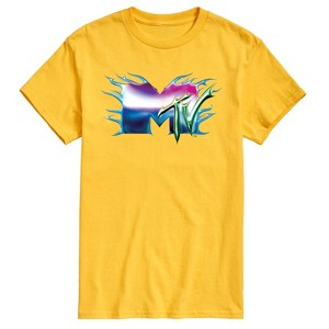 Men's - MTV - Logo Liquid Metal Short Sleeve Graphic T-Shirt - 1 of 4