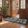 Floral Area Rug for Living Room Bedroom Soft Washable Vintage Rug Non Slip Low Pile Floor Carpet - 2 of 4