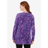 Woman Within Plus Size Perfect Printed Long-Sleeve Crewneck Tunic - 3 of 4