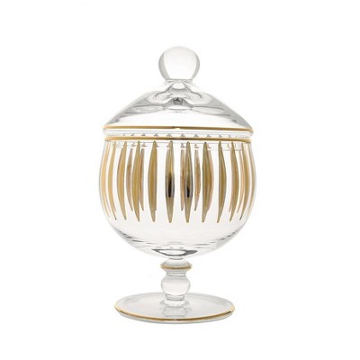 Classic Touch Jar with Striped Gold Design