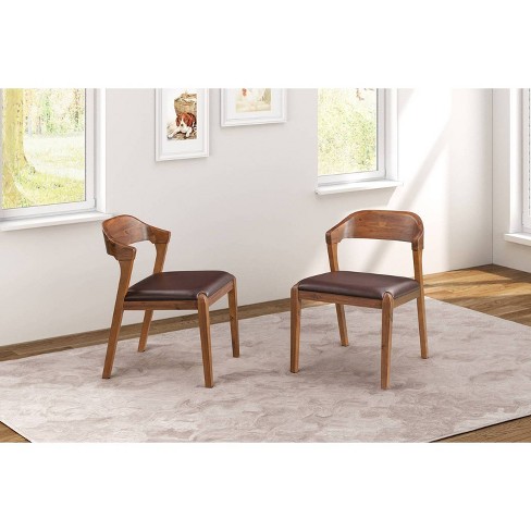 Set Of 2 Rasmus Dining Side Chairs Brown chestnut Boraam Target