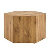 PAGED Coffee Table with Sturdy Pedestal,Modern Hexagon Tea Table,Center Table for Livng Room - 4 of 4