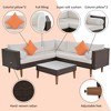 YOOCOZZ 4-Piece L-Shaped Conversation Set with Colorful Pillows - 3 of 4