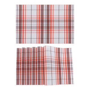 REGALWOVEN Table Decor PVC Heat Resistant Washable Placemats 18 x 12 Inch 6 Pcs - 1 of 4