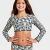 Girls' Gingham Lemons Bikini Set - Cat & Jack™ Black/White - 3 of 3