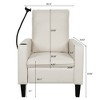 Multifunctional Accent Chair, Relax Lounge Chair with Adjustable Back, Footrest and Mobile Phone Holder-ModernLuxe - image 3 of 4