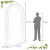 Metal Garden Arch, Outdoor Garden Arch Arbor Trellis for Climbing Plants, Wedding Arches for Ceremony, Wedding Archway Decor for Lawn, Patio, Party - 3 of 4