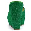 Allegra K Women's Glitter Platform Slip-on Wedge Heels Sandals - 3 of 4