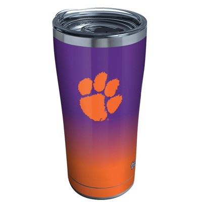 NCAA Clemson Tigers 20oz Ombre Stainless Steel Tumbler with Lid