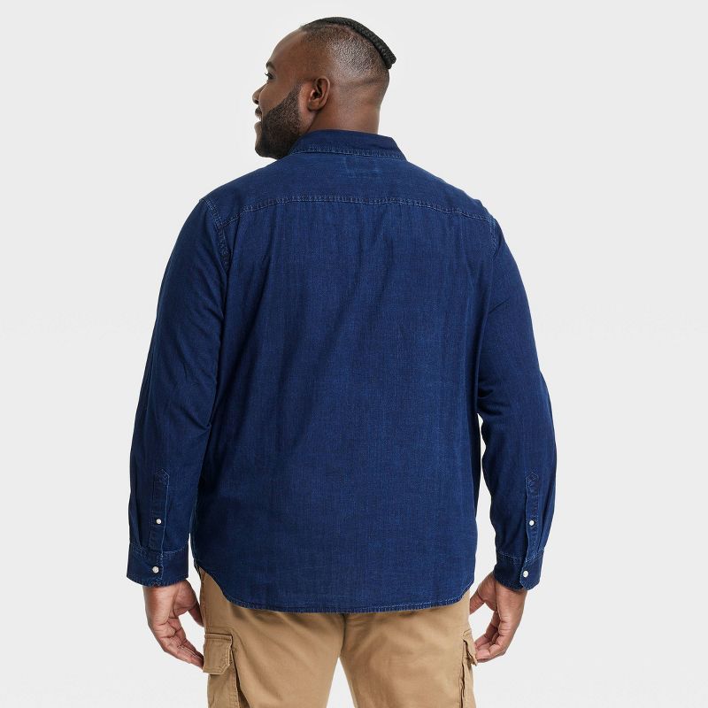 Men's Button-Down Shirt - Goodfellow & Co™ Dark Blue, 3 of 5