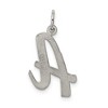 Black Bow Jewelry Sterling Silver Madison Collection LG Classic Script Initial A Pendant - 3 of 4