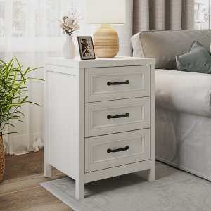 3 Drawer Dresser, Modern Wood Dresser with Raised Panel Drawer Front, Accent Chest of Drawers for Bedroom, Living Room, Entryway - 1 of 4