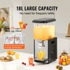 VEVOR Commercial Beverage Dispenser, 18 L Juice Dispenser, 300W 304 Stainless Steel Food Grade Drink Machine with 45°F-54°F Cooling Temperature - 3 of 4