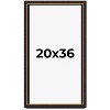 PosterPalooza | Modern Shadow Box 1" Depth Brown Picture Frame - UV Acrylic, Backing, Hanging Hardware - 2 of 4