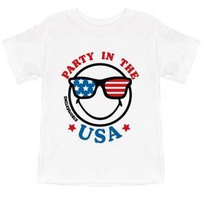 The Juniper Shop SmileyWorld Party in the USA Smiley Face Toddler Short Sleeve Tee - 1 of 4